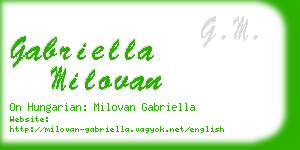 gabriella milovan business card